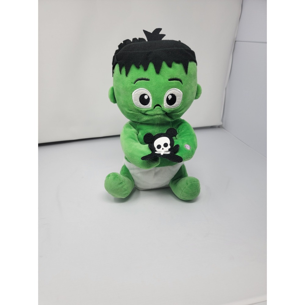 Halloween Gemmy Spooky Village Animated Munching Baby Monster Frankenstein